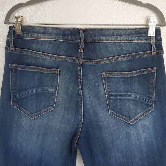 DRIFTWOOD Blue Cropped Jeans with Embroidered Hem Size 31 - Picture 8 of 10